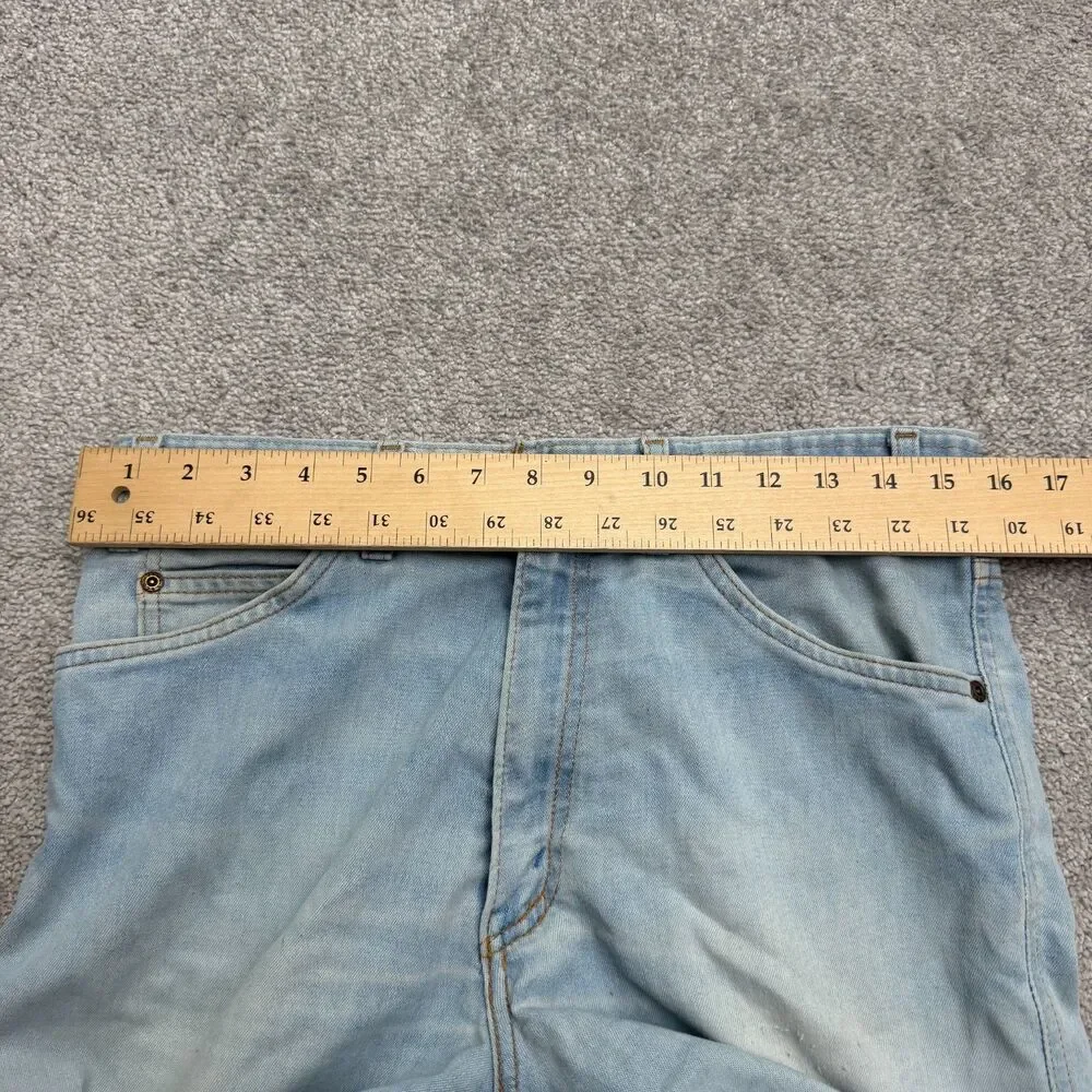 Levi's Vintage Y2K 2001 Light Wash Crop Denim Jeans Mens 34x30 Straight Leg